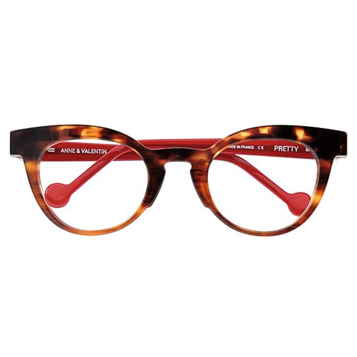 Anne et Valentin - Pretty 8A24 Tortoise with Red Temples