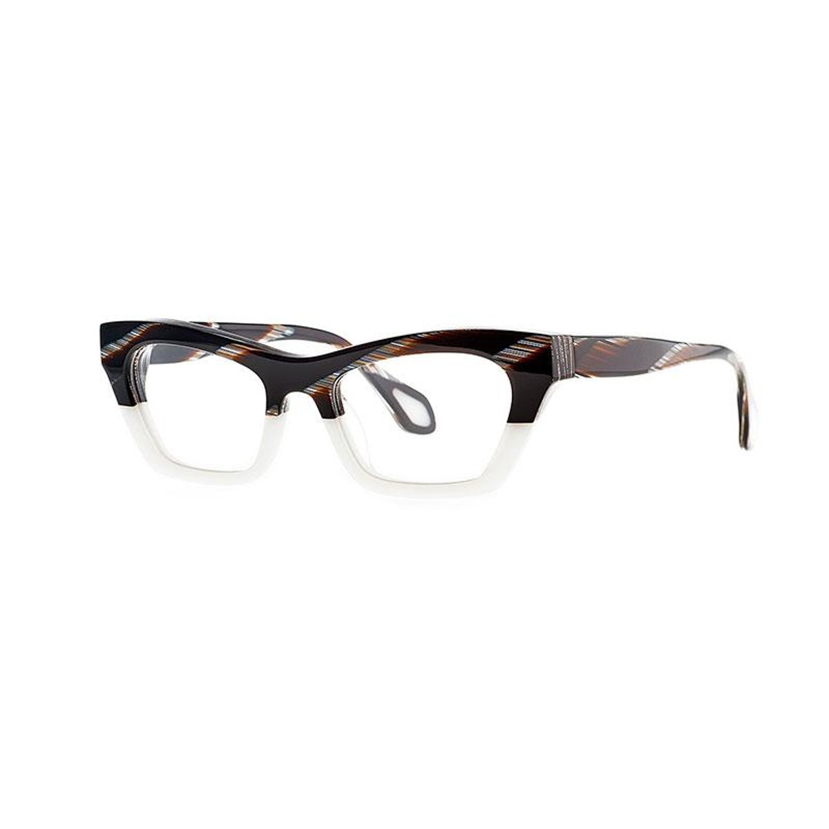 Theo - Mille+12 035 Dark Brown Horn+White