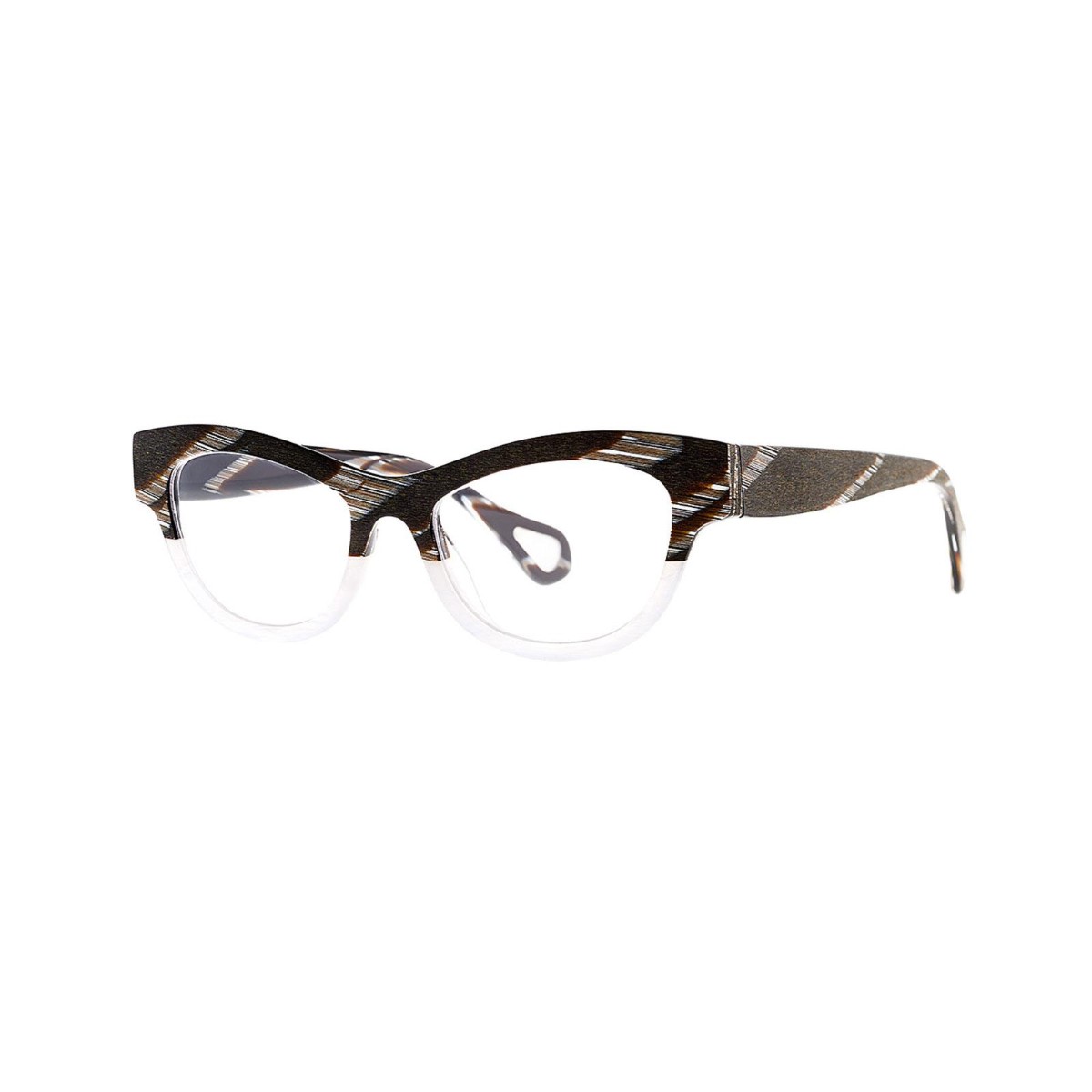 Theo - Mille+44 007 Dark Brown Horn White