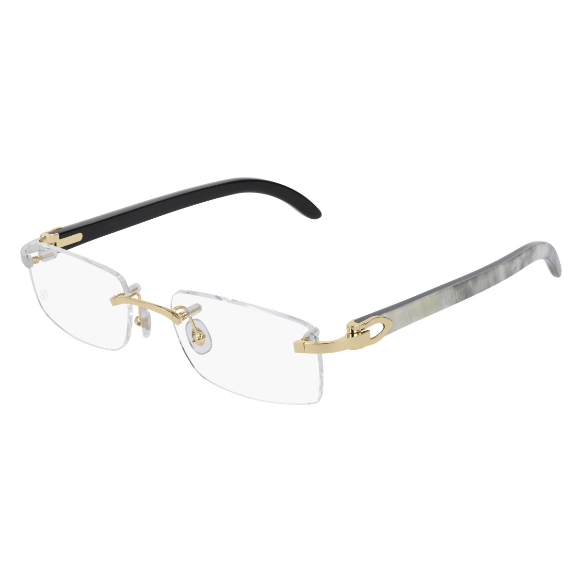 Cartier - CT0046O 001 Gold-White Transparent