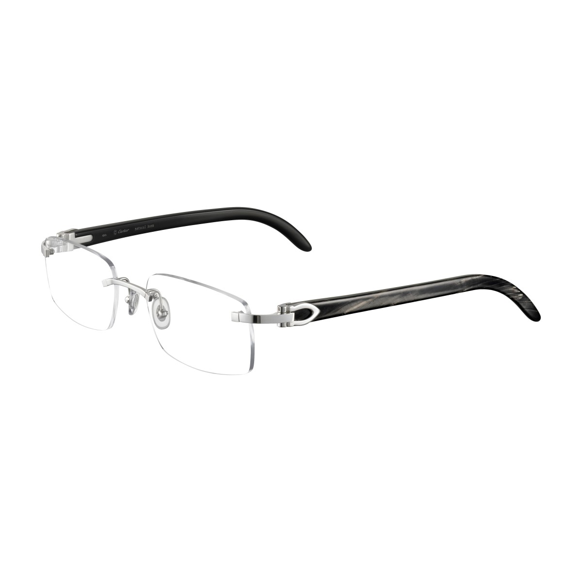 Cartier - CT0049O 002 Silver/Black Horn