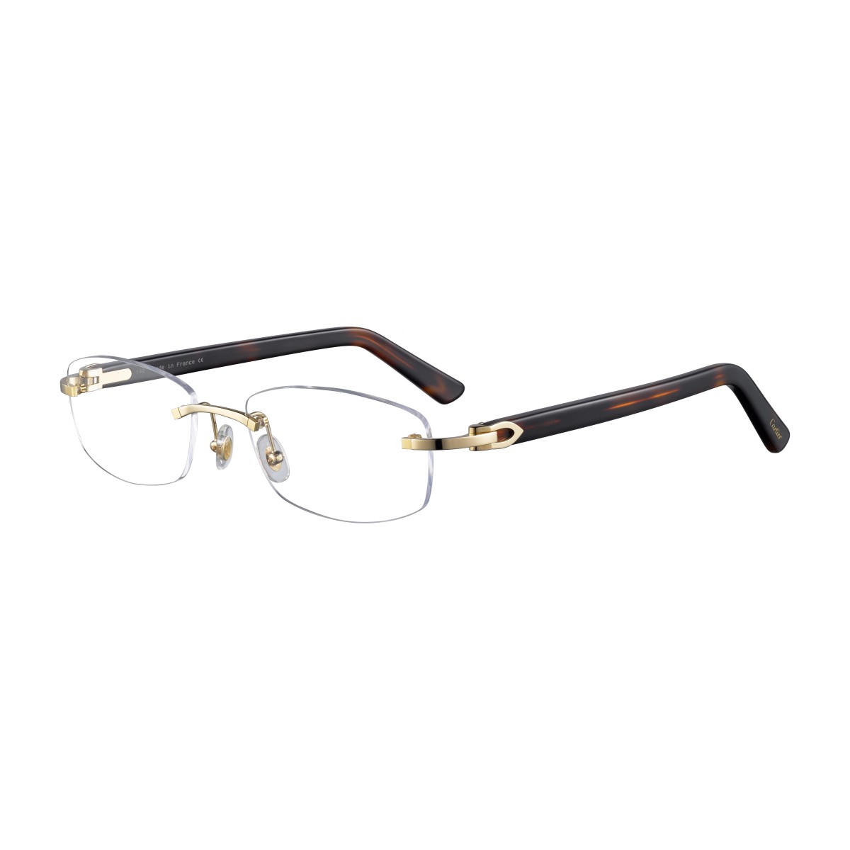 Cartier - CT0048O 004 Gold-Brown-Transparent