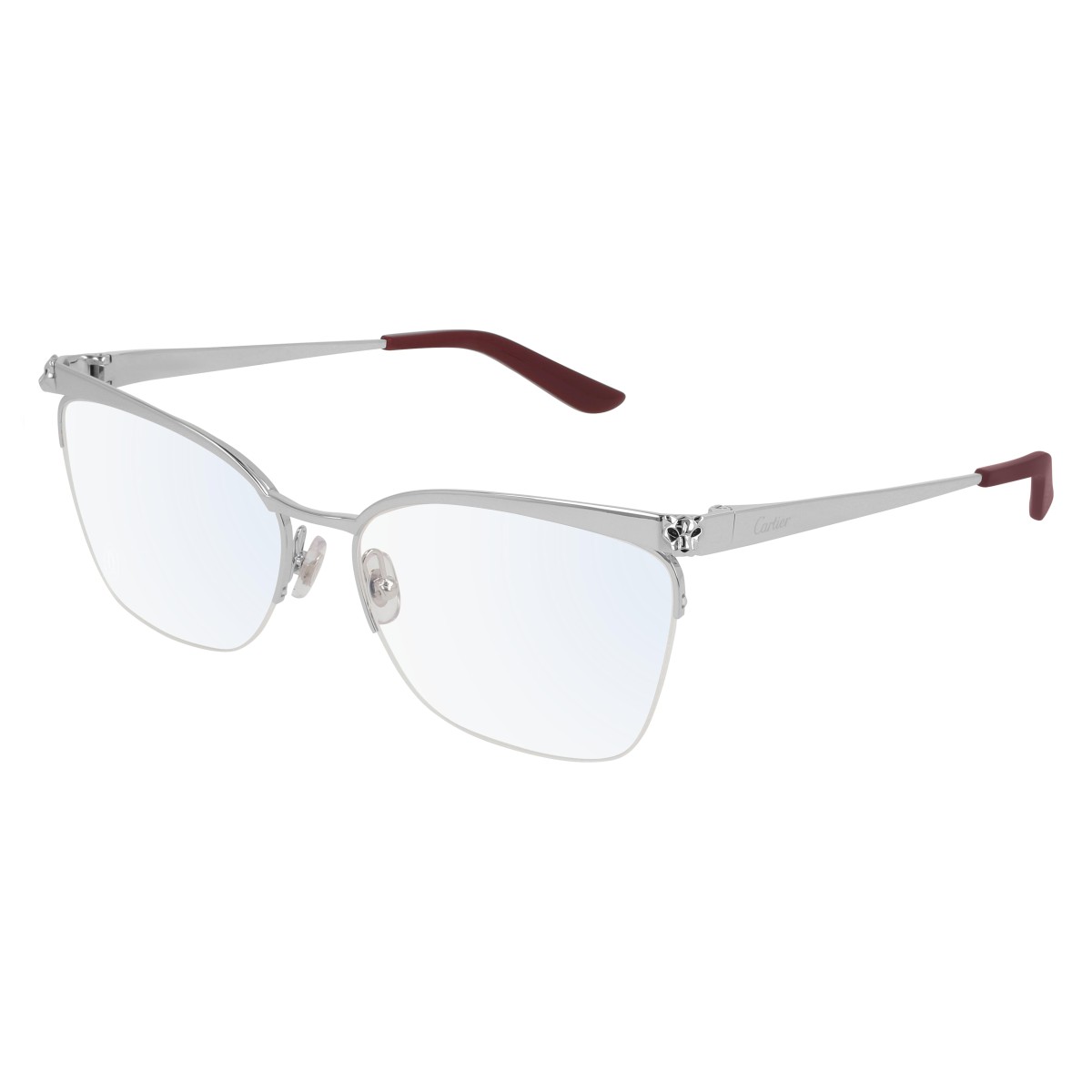 Cartier - CT0125O 006 Silver-Silver-Transparent
