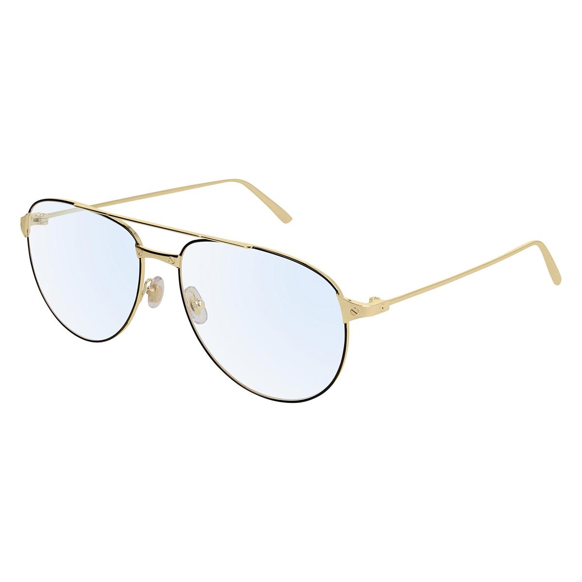 Cartier - CT0039O 004 Black-Gold-Transparent