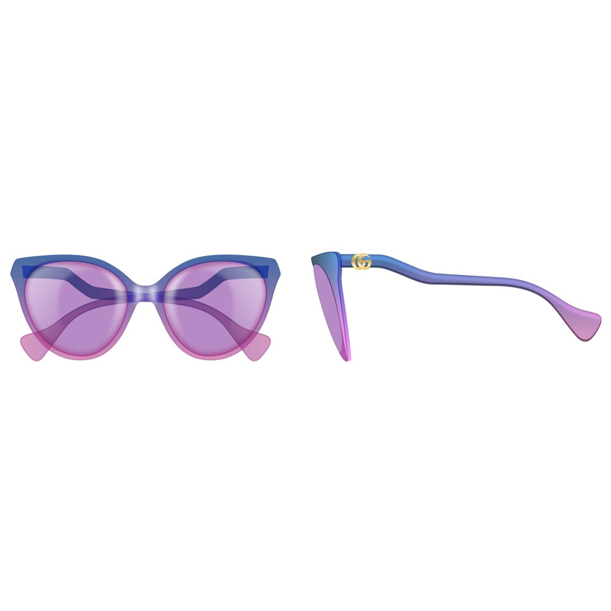 Gucci - GG1011S 003 Blue-Blue-Pink