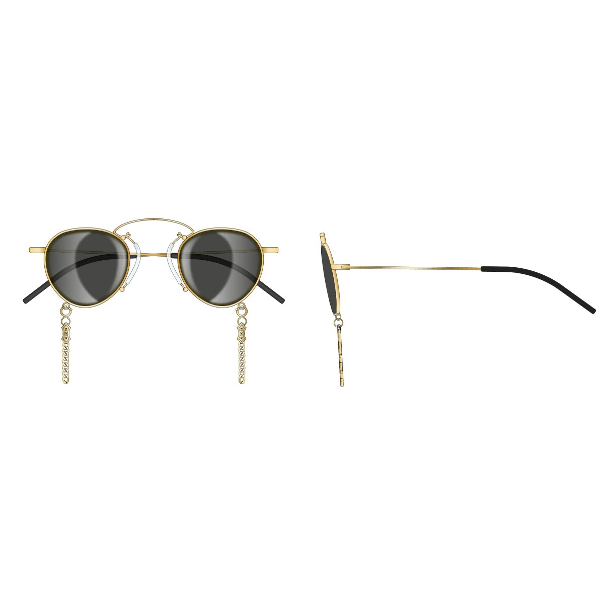 Gucci - GG1034S 002 Gold-Gold-Grey