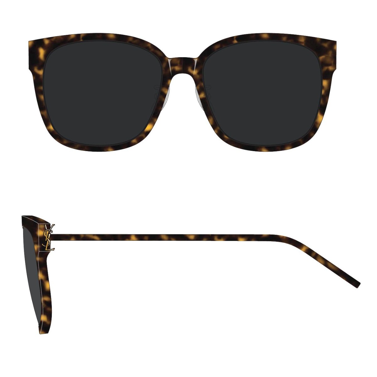 Saint Laurent - SL M48 004 Havana-Gold-Transparent