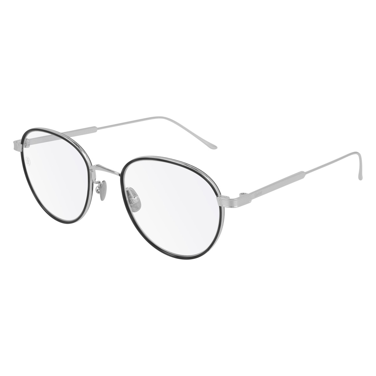 Cartier - CT0250O 007 Silver-Silver-Transparent