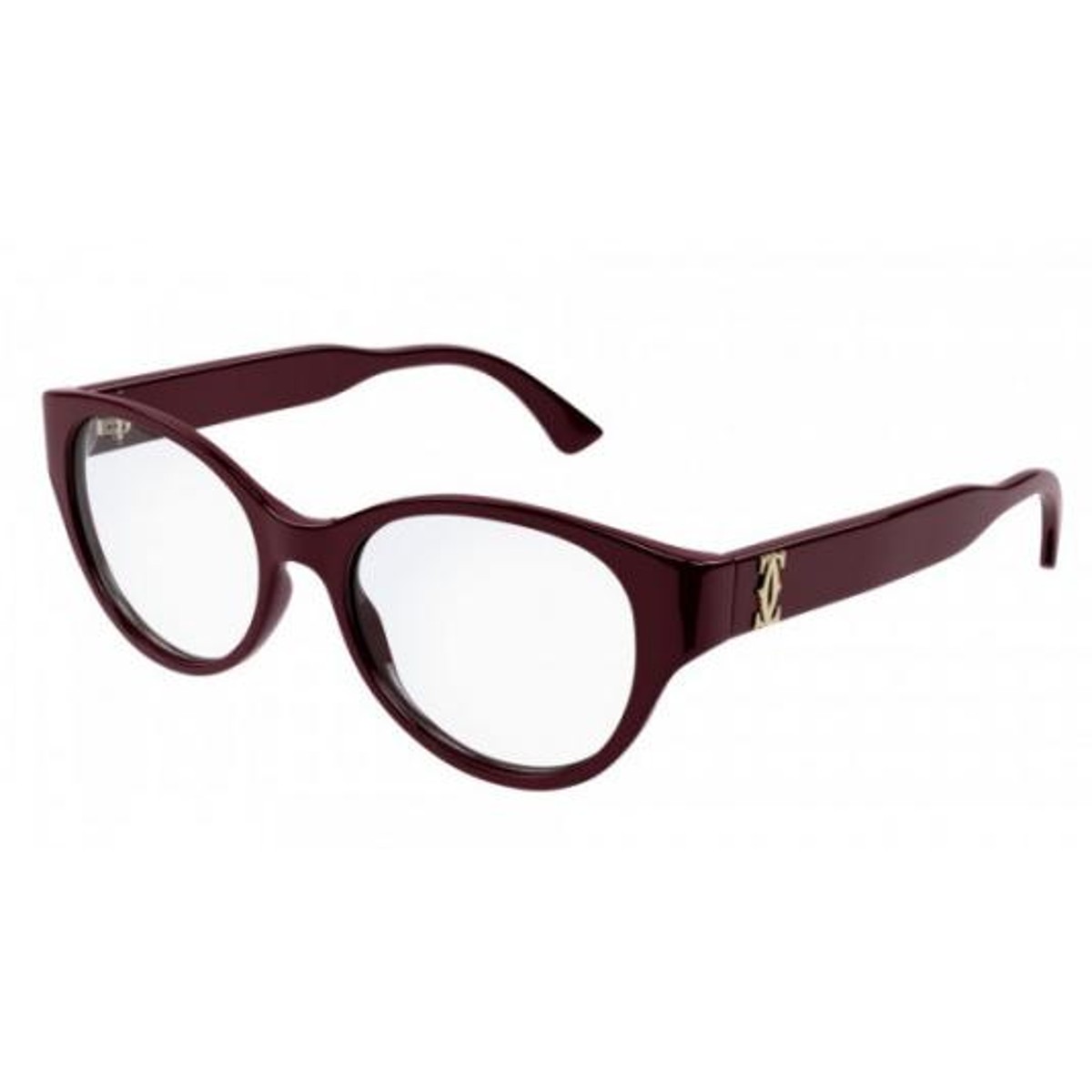 Cartier - CT0315O 003 Burgundy-Burgundy-Transparent
