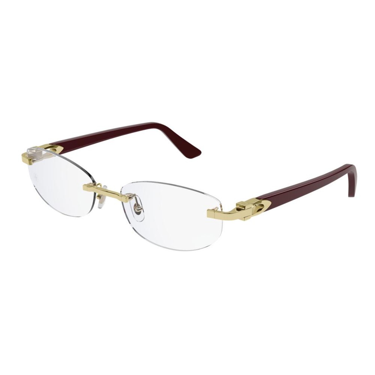 Cartier - CT0318O 003 Gold-Burgundy-Transparent