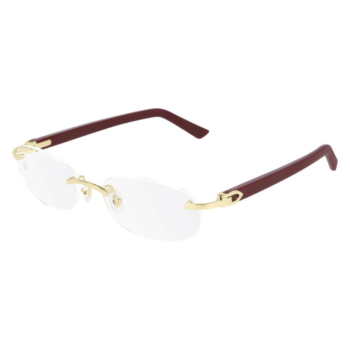 Cartier - CT0056O 003 Gold - Burgundy - Transparent