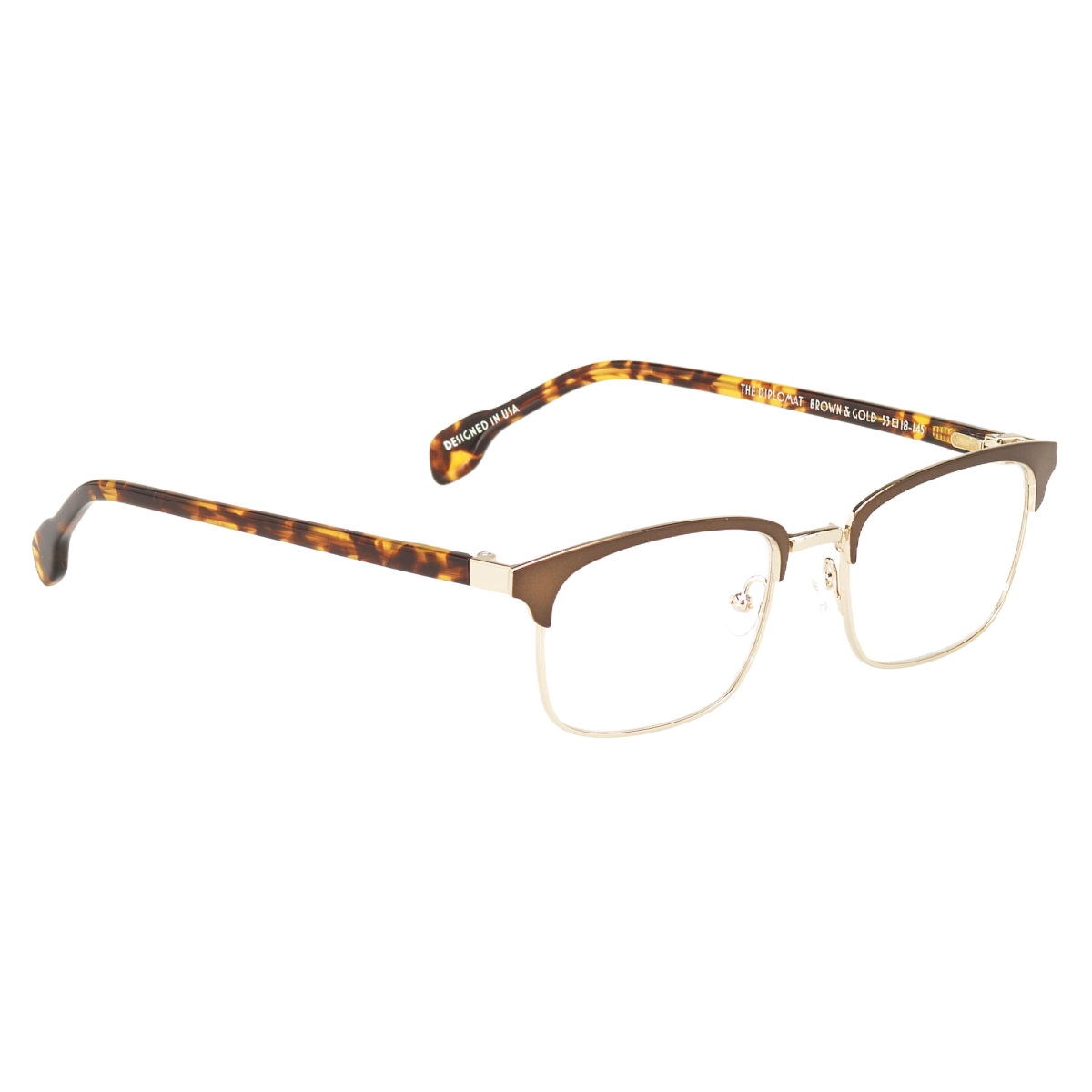 Sugar Specs - The Diplomat 03 Brown and Gold