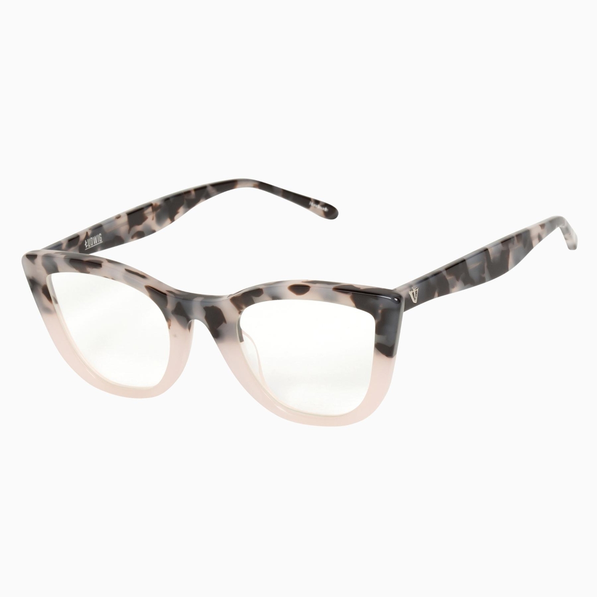 Valley Eyewear - Ludwig S0213-CLR Baby Pink Tort to Baby Pink/Clear Lens