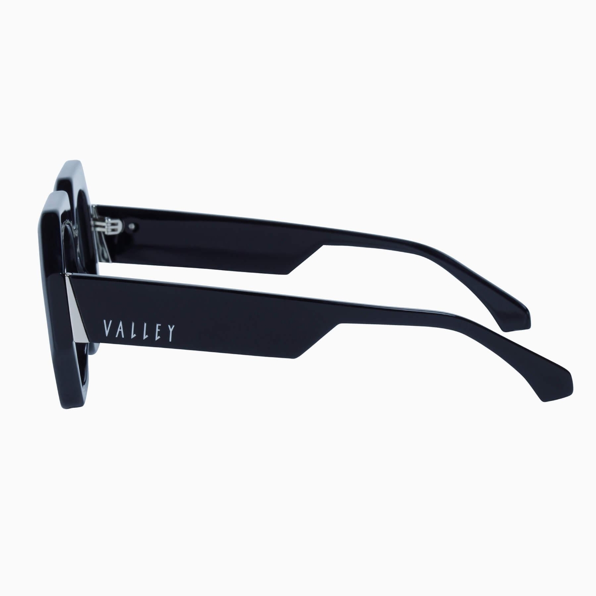 Valley Eyewear - Monolith S0690-CLR Gloss Black w.Gold Metal/Clear Lens