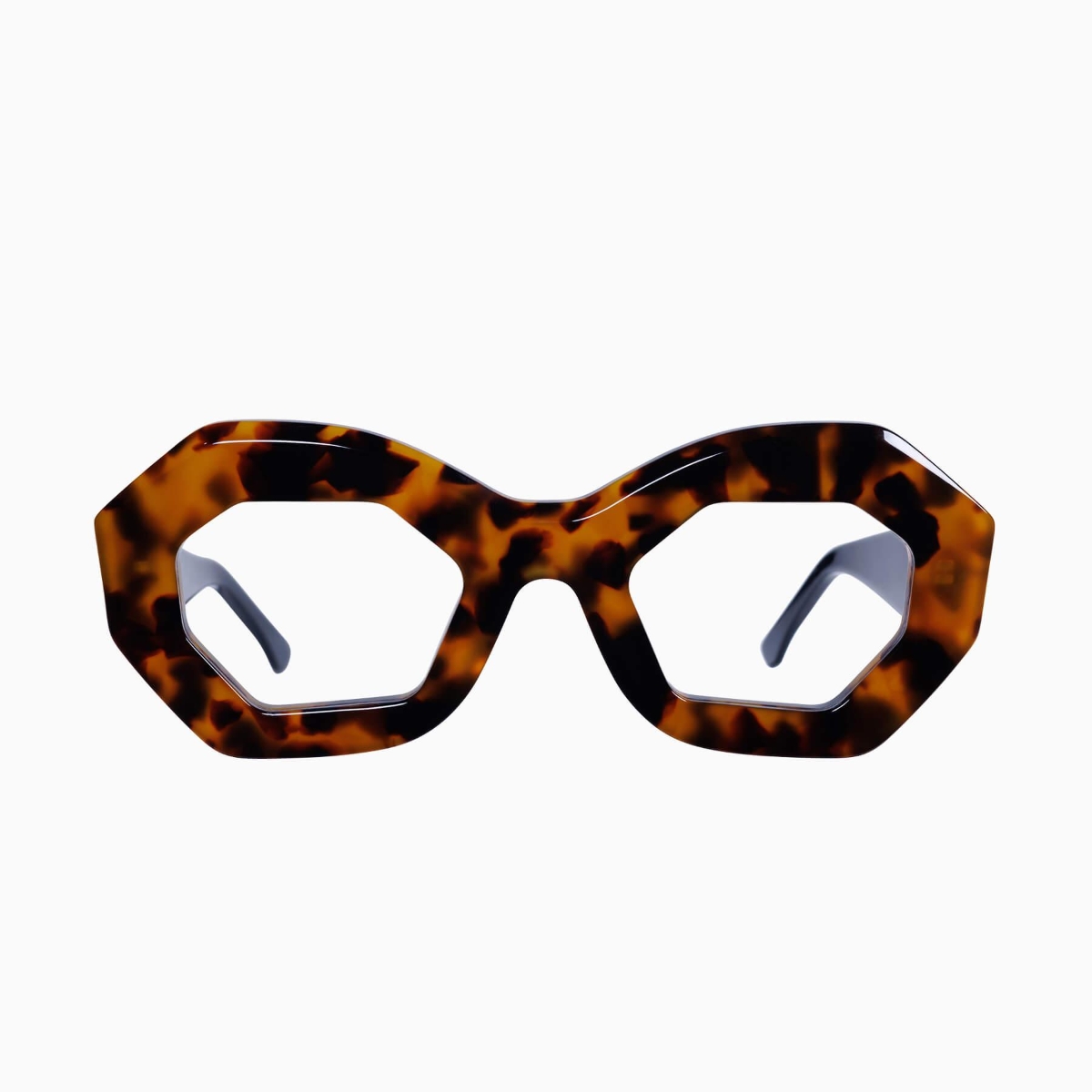 Valley Eyewear - Opera S0754 Honey Tort/Black Temples w.Gold Metal/Brown Lens