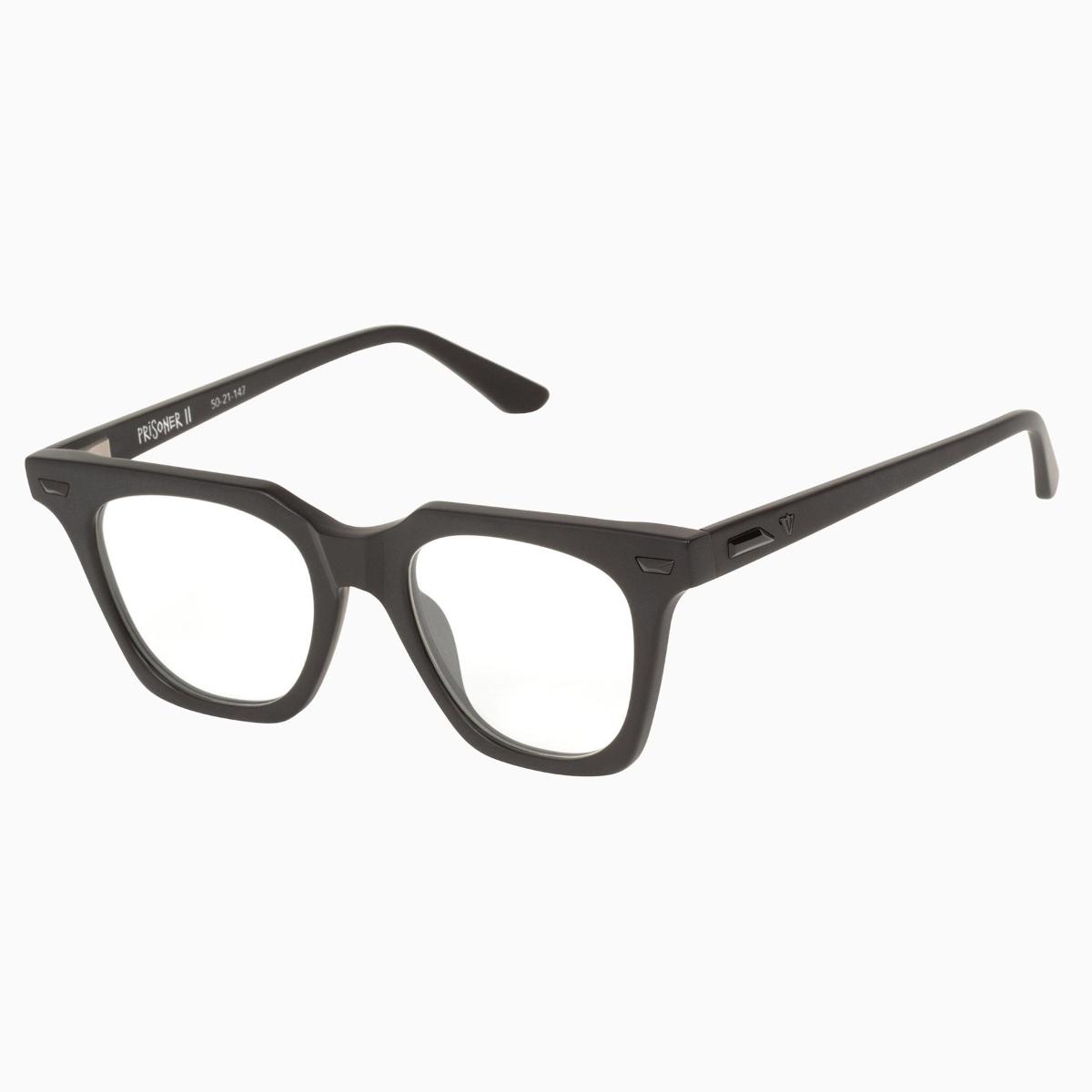 Valley Eyewear - Prisoner II S0488 Matte Black w/ Gloss Black Metal Trim