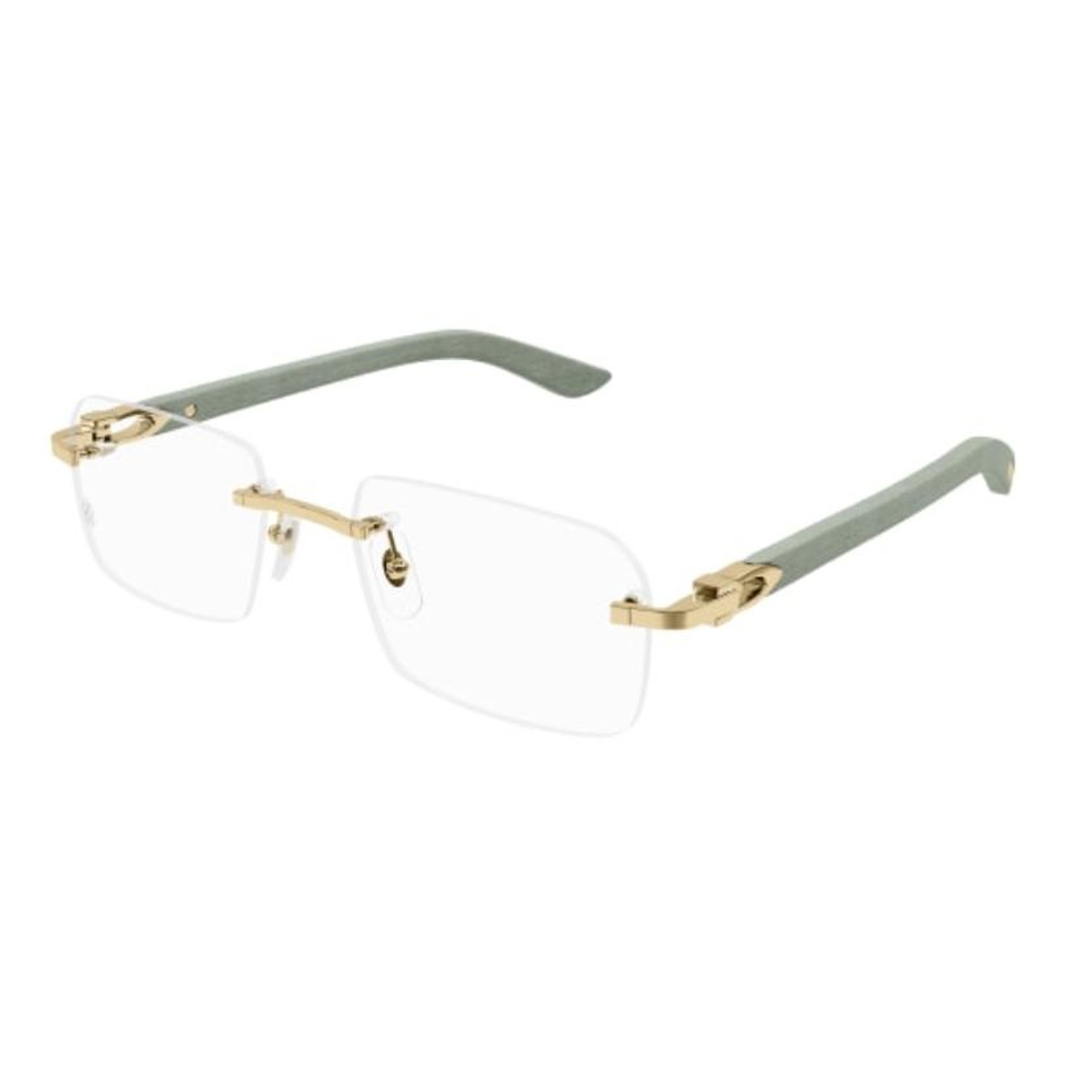 Cartier - CT0453O 005 Gold-Green-Transparent