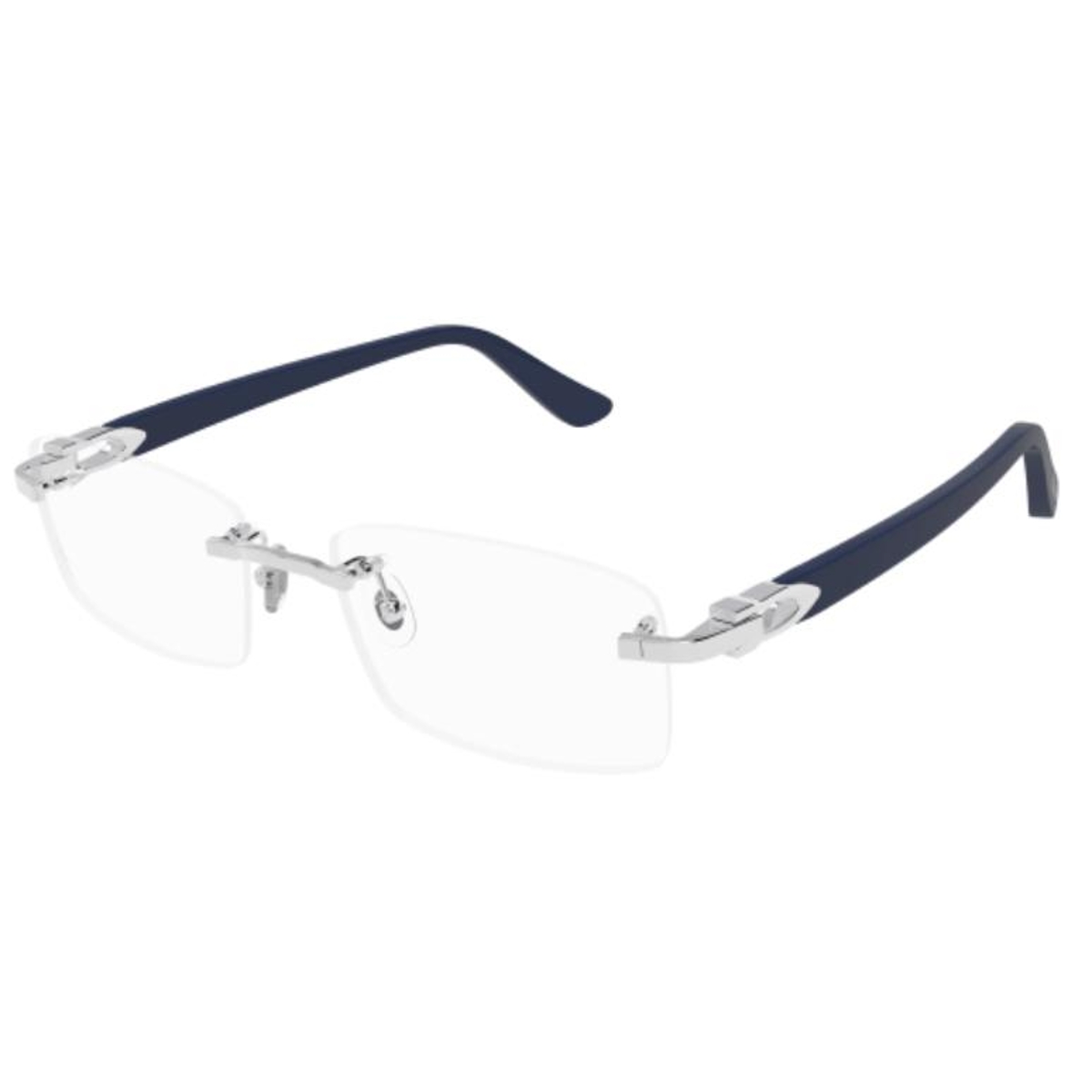 Cartier - CT0287O 012 Silver-Blue-Transparent