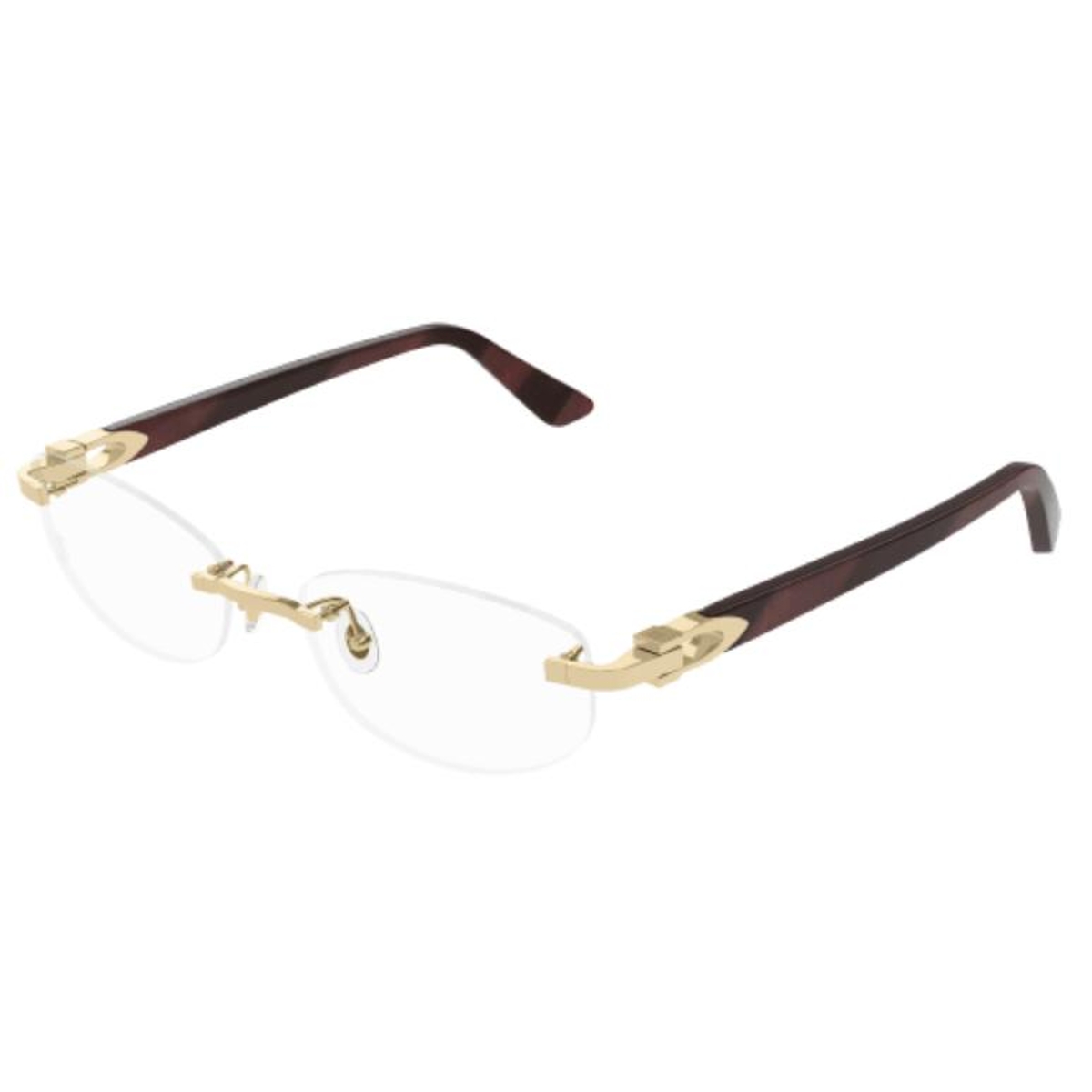 Cartier - CT0318O 006 Gold-Burgundy-Transparent