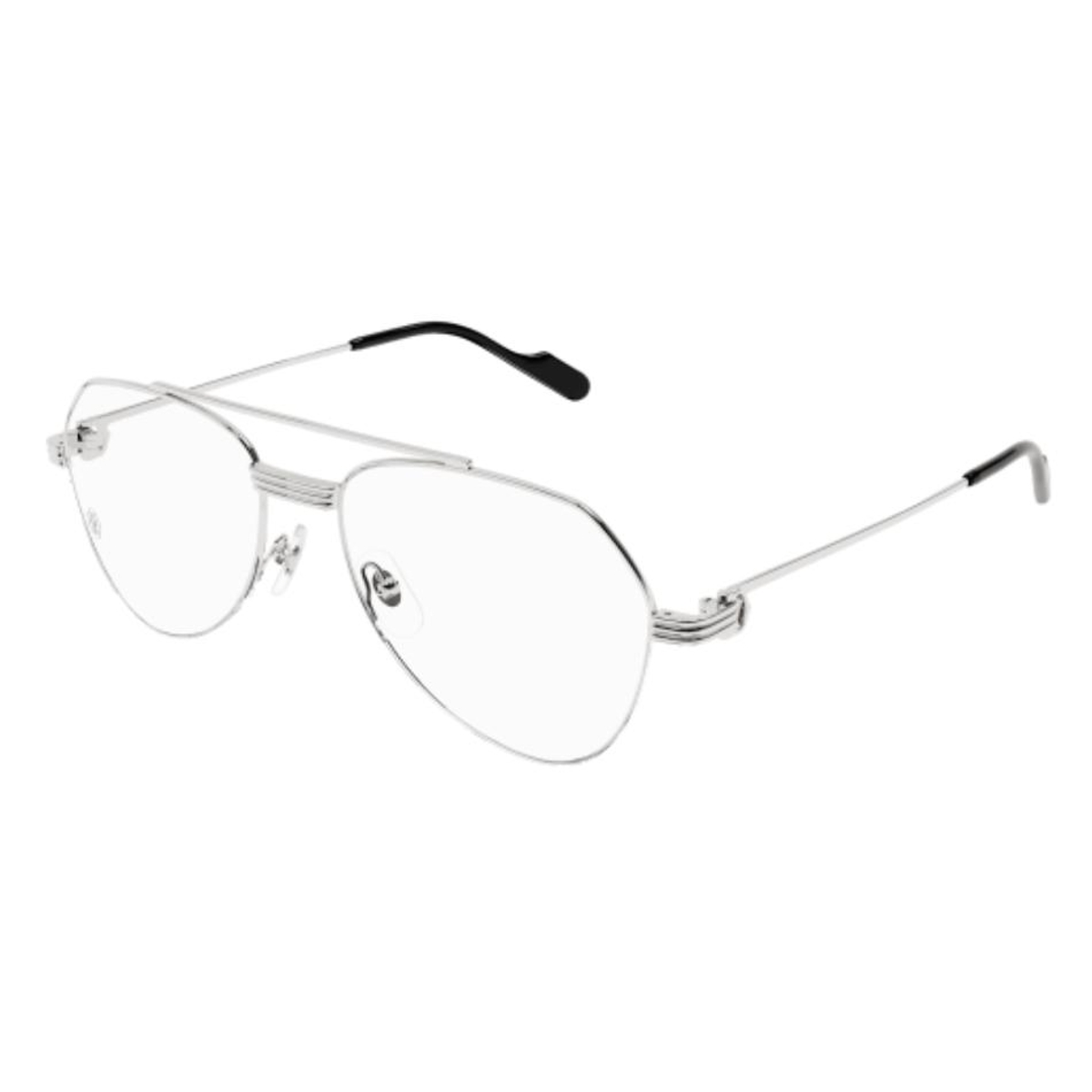 Cartier - CT0409O 002 Silver-Silver-Transparent