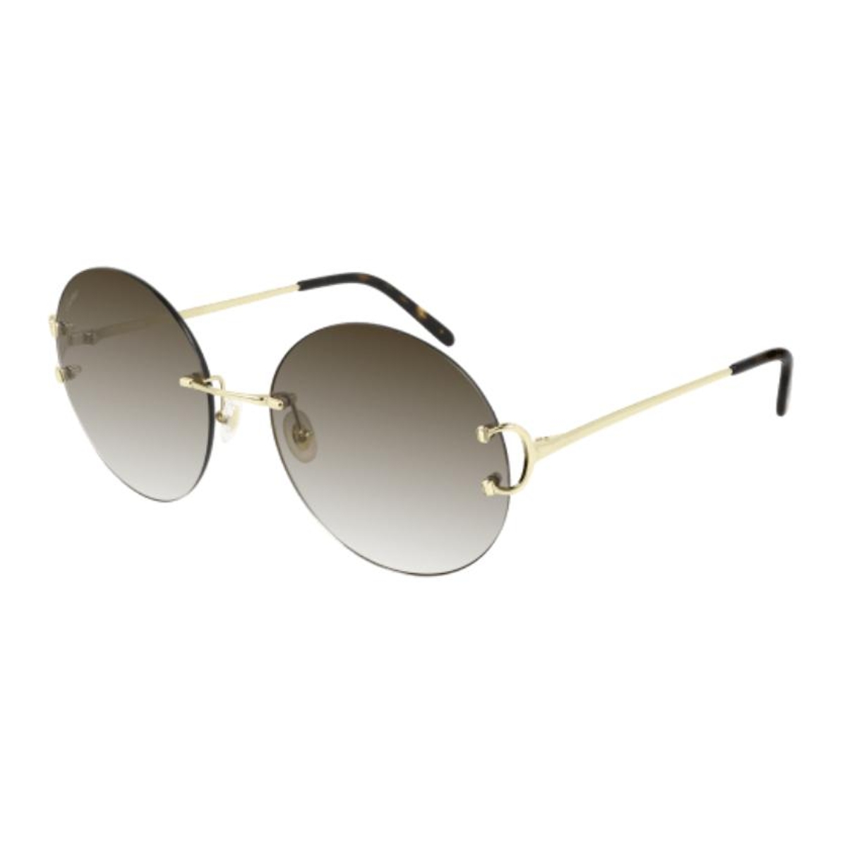 Cartier - CT0036RS 001 Gold-Gold-Brown