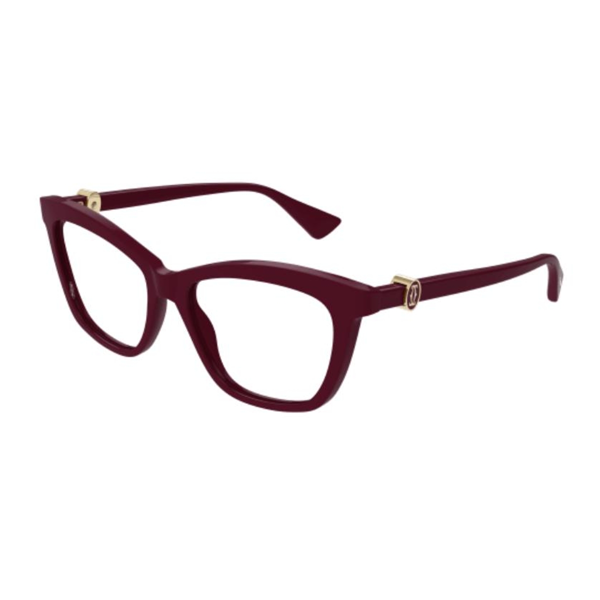 Cartier - CT0526O 003 Burgundy-Burgundy-Transparent