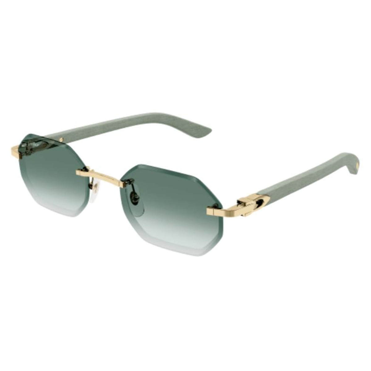 Cartier - CT0439S 004 Gold-Gold-Green