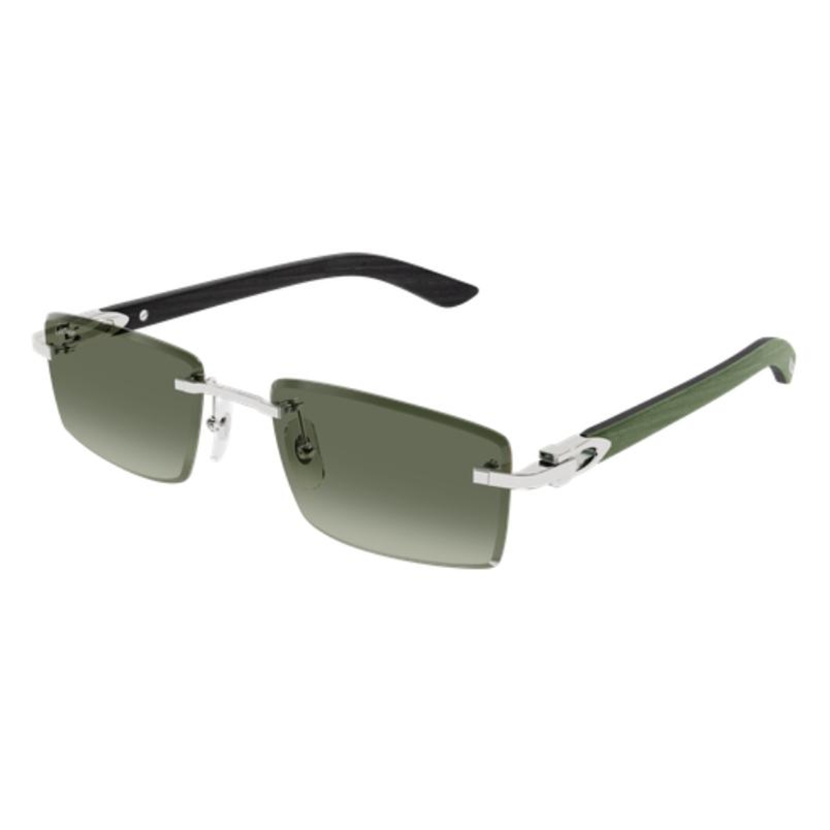 Cartier - CT0582S 005 Silver-Silver-Green
