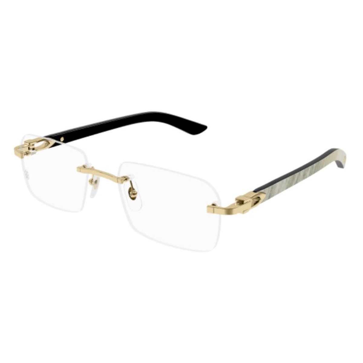 Cartier - CT0453O 002 Gold-White-Transparent