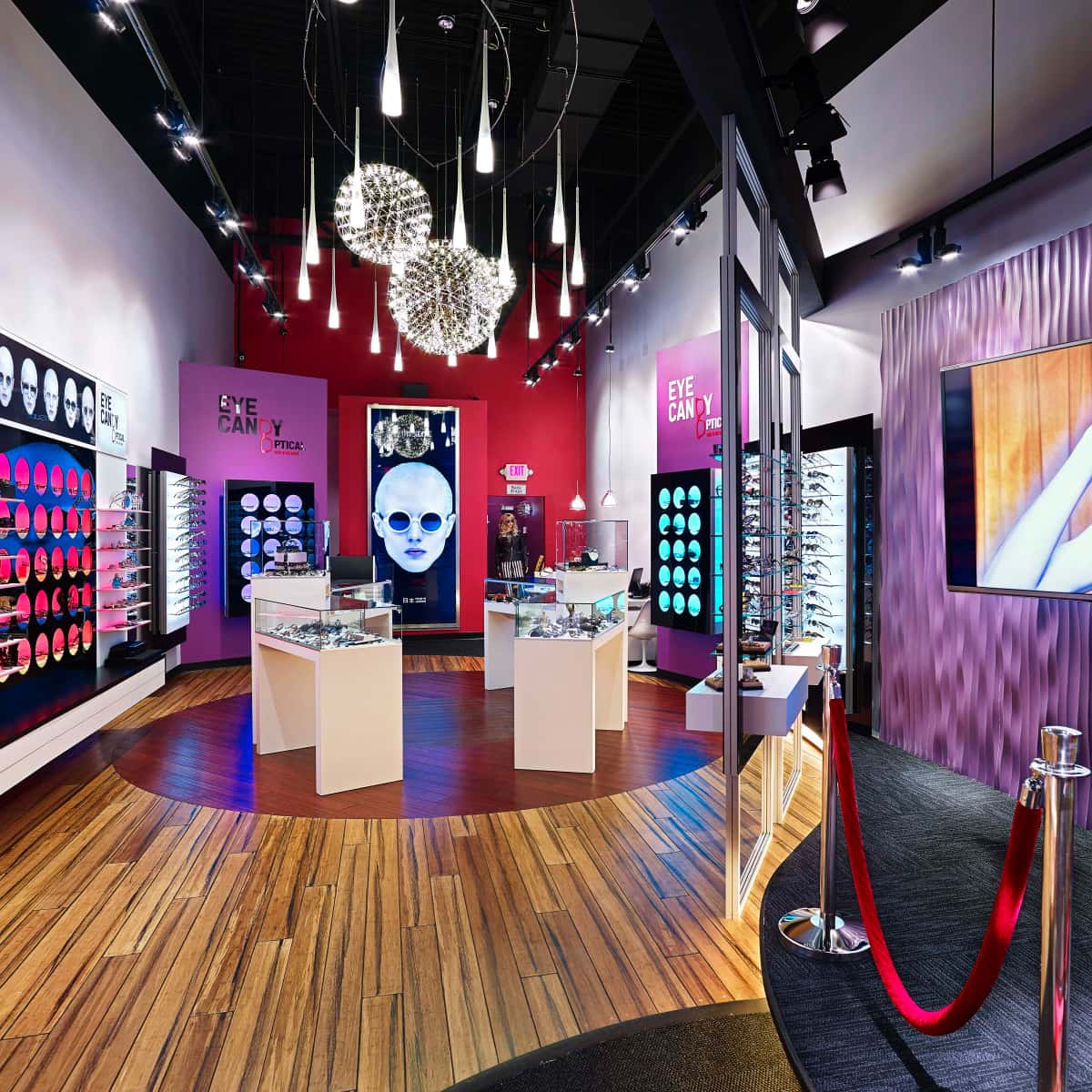 Interior photograph of Eye Candy Optical store in Westlake